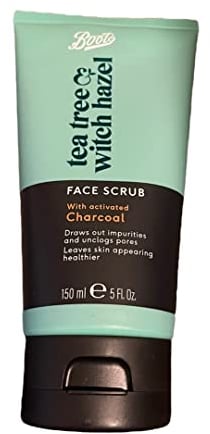 Boots Tea Tree and Witch Hazel Charcoal Facial Face Scrub 150ml