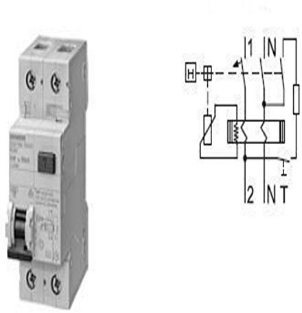Siemens – Differential Kombi 1 Polo + Neutral 6 A 30 mA/6000