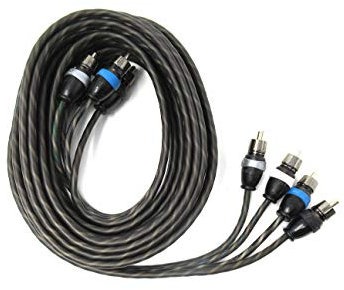 Cielo Alto 4 Canales de Audio Coche Trenzado 20 ft RCA 20 con Revestimiento de Cables de Cobre Libre de oxígeno