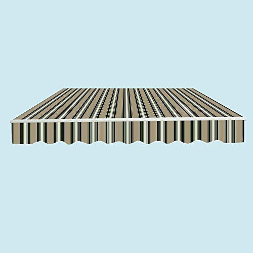 Green Bay 3x2.5m Garden Awning Replacement Fabric Top Cover Multi-Stripe