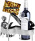 BRUBAKER Wein Flaschenhalter Pianist Klavierspieler Metall Skulptur mit Geschenkkarte
