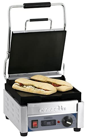 Casselin cgpllppt Grill PANINI klein Premium glatt – glatt mit Timer