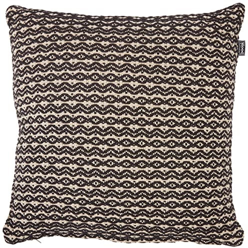 Mood collection Kissen, Bedruckt, Standardgröße, 50 x 50 cm, Polyester, Schwarz/Pebble, Einheitsgröße