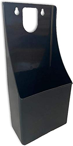 Pub Bar Stand-Up Wall Mounted Cork Catcher Only Plastic 29.5 x 12.5 x 12 cm (Black)