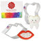 Ann Clark Cookie Cutters 2-teiliges Ausstechformen-Set Sweet Smile Zahnarzt mit Rezeptheft Mund und Zahn