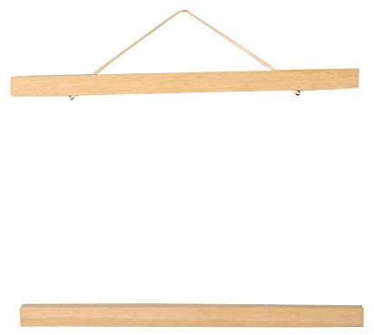 Fdit Poster Frame Magnetic Poster Frame Hanger Hanging Kit Light Wood Wooden Frame Hanger for Photo Picutre Canvas Artwork Art Print Multiple Tailles Optional(2#)