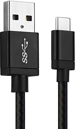 CELLONIC USB Kabel kompatibel mit GoPro Hero 5, 6, 7, 8, 9, 10, 11, Max, Max 360, Fusion Kamera Ladekabel USB C Type C auf USB A 3.1 Gen 1 Datenkabel 3A 1m schwarz Nylon