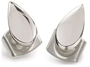 Boccia Ohrstecker aus poliertem Reintitan, in der Farbe: Silber, hautfreundlich, Maße: 8 x 4 mm, 05041-01