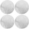 GLOBALDREAM Platzdeckchen, 4 Stück Tischuntersetzer Platzset Tischset Vinyl Hohl Platzsets Abwischbar PVC Platzdeckchen für Küche, Zuhause, Speisetisch (Silber, 38 cm)