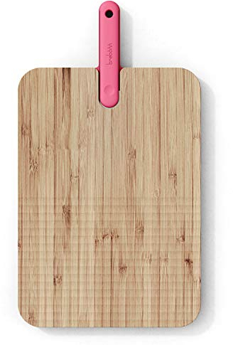 Trebonn - Artù Integriertes Brotmesser und Brett aus Bambus, mit gezahntem Brotmesser, 43x24x2.2 cm. Für Brot, Pizza, Focaccia und andere Bäckereiprodukte.