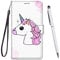 TOUCASA für iPhone 8 Hülle, Handyhülle für iPhone 7,Premium Brieftasche PU Leder Flip [Kreativ Gemalt] Case Handytasche Klapphülle für Apple iPhone 8 / iPhone 7 (4,7 Zoll),Einhorn