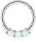 16G 10mm Opal Septum Clicker Daith Ohrringe Chirurgischer Stahl Nasenring Helix Tragus Knorpel Piercing Schmuck