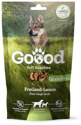Goood 60878 - Adult - Soft Gooodies Freilandlamm-Snack - Hunde-Leckerli für ausgewachsene Hunde - 100 g Inhalt