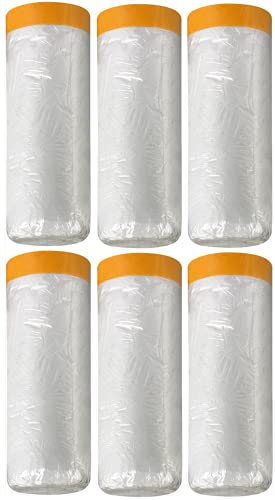 6x Goldband (soft) mit Folie | 210cm x 15m | Abdeckfolie mit Abklebeband | klebemeister.eu