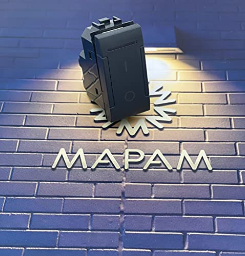 TOT ELECTRIC Coperchio Idrobox compatibile con Bticino Living Light/Air/International IP55 autoportante esterno impermeabile a parete (Interruttore Bipolare, Nero)