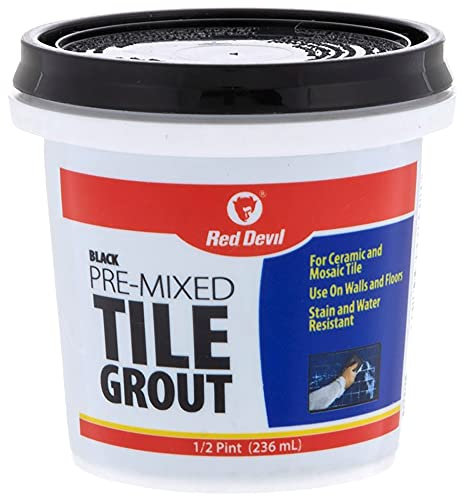 Red Devil 042260 Pre-Mixed Tile Grout, Black