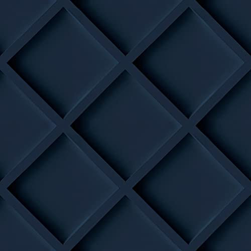 Arthouse 921306 Wood Trellis Panel Wallpaper Navy