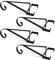 JMIATRY 4 Pcs Heavy Duty Hanging Basket Bracket, No Drill Fence Post Brackets for Concrete Posts, Black Iron Wall Hanging Bracket for Plants Pots Lanterns Bird Feeders