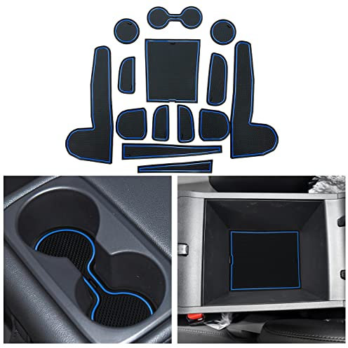 CDEFG Kompatibel mit Hyundai Tucson NX4 2022 2021 2023 2024, Gummimatten Tucson NX4 Mittelkonsole Antirutschmatten Rutschfest Becherhalter Gummi Matte Armlehne Tucson 2024 Elektronische Zubehör (Blau)