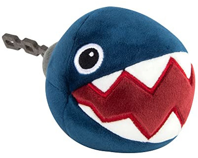 TOMY Club Mocchi Mocchi Super Mario Chain Chomp Junior Jouet en Peluche de 15 cm - Jouets Super Mario à Collectionner pour Les 3 Ans et Plus