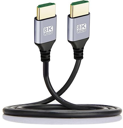 cablecc Câble HDMI 2.1 haute vitesse ultra fin HDTV mâle vers mâle 8K 4K Hyper super flexible Type A pour ordinateur HDTV 5 m