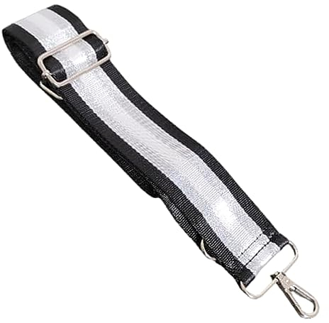 Breiter Taschengurt Schultergurt Tragegurt 5cm Breite Tasche Schulterriemen für Crossbody Bag Gurt Streifengurt (Schwarz)