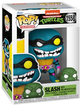 Funko POP! & Buddy: TMNT - Slash & Pre-Mutated Turtle | Offizielles Superheroes Merch - Vinyl Sammelfigur als Regal Deko - Geschenkidee zum Geburtstag für Fans und Sammler
