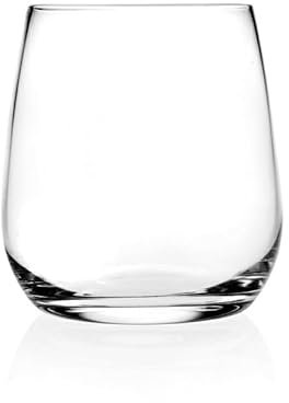 RCR ‘Invino I37’ Italian Crystal DOF Tumbler Glasses Set of 6 (37cl) – Whisky Drinking Set/Cocktail Glasses/Water Tumblers – Dishwasher-Safe LUXION© Crystal Glass – Luxury Glassware