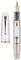 Jinhao 9019 Acrylic Fountain Pen, Size 8 Fine Nib with Refillable Ink Converter, Transparent Clear Classic Design Smooth Writing Pen (Gold Trim)