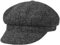 Stetson Classic Tweed Ballonmütze - Schirmmütze - Newsboy Cap - Gefütterte Wollcap für Damen und Herren - Herbst/Winter anthrazit M (56-57 cm)
