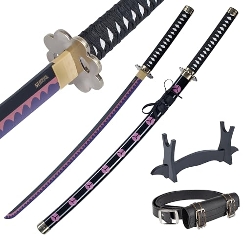 57 SPECIAL REPLICAS Épée de Cosplay Katana en Bambou, inspirée du Katana Roronoa Zoro One Piece Sword 105 cm 41 Pouces, Une variété de Styles au Choix