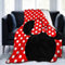 Cute Red Polka Dots Throw Blanket Cozy Flannel Blanket Ultral Soft for Sofa Couch Bed Living Room Pet Suitable for All Seasons 50x40