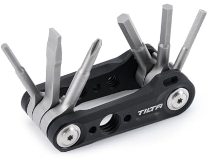 Tilta Multifunctional Mini Tool Kit, 6 in 1 klappbares Werkzeugset mit 6 Schraubenschlüsseln Schraubendreher für Kamera-Rig Robust und tragbar - Schwarz TA-MMT-B