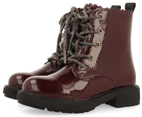 STIVALI STILE MILITARE EFFETTO VERNICE ZILINA