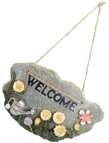 PRETYZOOM Panneau De Bienvenue Pour Porte Plaque Décorative Suspendue Pour Jardin Et Balcon Décoration Intérieur Et Extérieur