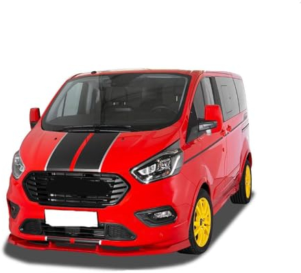NURCIX Frontstoßstange Lip Spoiler, kompatibel mit Ford Transit Custom Tourneo Custom 2018, Front, glänzend lackiert, Kunststoff, Van, Angeschraubt