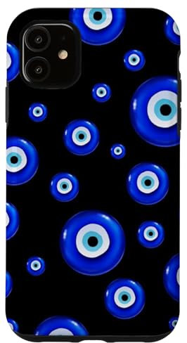 Evil Eyes Amulet Blue Charms Case for iPhone 11