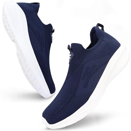 Giniros Mens Slip On Trainers Running Walking Breathable Casual Shoes | Sneakers Mesh Lightweight Comfortable for Walking Tennis Gym and Workout