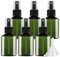 ZEOABSY Pack of 6, 50ml Refillable Green Empty Plastic Mist Spray Bottle, with Black Sprayer, Pressure Pump Mister Bottles for Cleaning, Gardening, Hair Dressing Travel