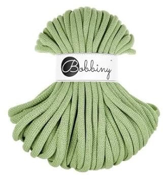 Flechtkordel Jumbo - 9mm - Baumwollkordel Baumwollgarn Garn Kordel Makramee Schnur Kordelband Natur Baumwolle DIY-Basteln 30m - Matcha