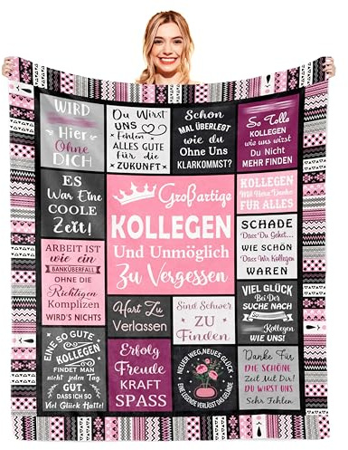 Abschiedsgeschenk Kollegen Jobwechsel, Abschied Kollegin, Kollegin Abschiedsgeschenk, Geschenk Abschied Kollegin, Kleine Abschiedsgeschenke für Kollegen, Beste Kollegin Geschenk, Decke 150x130CM