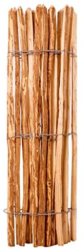 Dekorative Zäune Sichtschutz Zaun Bauzaun Sichtschutz Begrenzungszaun Für Hunde - Staketenzaun Haselnuss 120x250 cm für Camping Bauernhof Höfe Parks