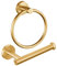 Towel Ring & Toilet Paper Holder, 2 Piece Bathroom Hardware Set, Stainless Steel SUS304, Hand Towel Hanger & Toilet Roll Holder, Sturdy Bathroom Accessories for Home or Kitchen Gold