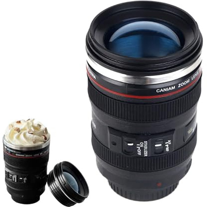 1 Stück Maschinenobjektivbecher, Kreativer Edelstahl-Wasserbecher, Herren-Kaffeetasse, Personalisierte Und Praktische Teetasse, Geschenk Für Fotografie-Enthusiasten