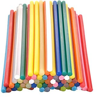 HBALDTEDC Heißklebestifte, 65 Stück Bunte Heißklebestifte, 7 x 200 mm