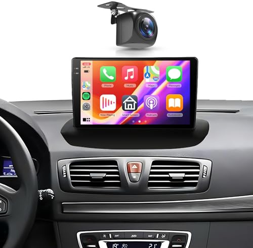 【4+128G】Hodozzy Carplay Autoradio per Renault Megane 3 2009-2014, 9 Pollici Schermo In-Cell Stereo Auto Bluetooth 5.0 con Android Auto/EQ/GPS/Wifi/RDS/USB/SWC/DSP