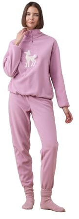 Noidinotte - Pigiama Donna Invernale in Micropile Articolo fiaba. - M Rosa