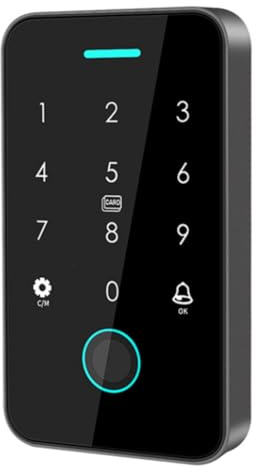 Luobannm Fingerprint Access Control Tastatur Biometrischer Türöffner Dual RFID NFC Kartenleser Fingerabdruck Passwort Dualfrequenz-Kartenleser Anwendbar für 125 KHz+13,56 MHz IP67 Wasserdicht