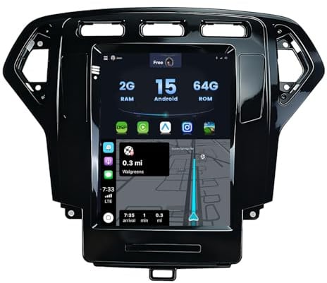 MISONDA Radio Coche estéreo Android 15 para Ford Mondeo MK4 2007-2010 Pantalla táctil IPS de 9.7 Pulgadas Carplay Navegación GPS Bluetooth USB WiFi Am FM RDS Control del Volante 2G RAM + 64G ROM
