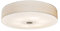 Qazqa - Modern Land Deckenleuchte I Deckenlampe I Lampe I Leuchte weiß 70 cm - Trommel Jute I Wohnzimmer I Schlafzimmer - Textil Rund - LED geeignet E27